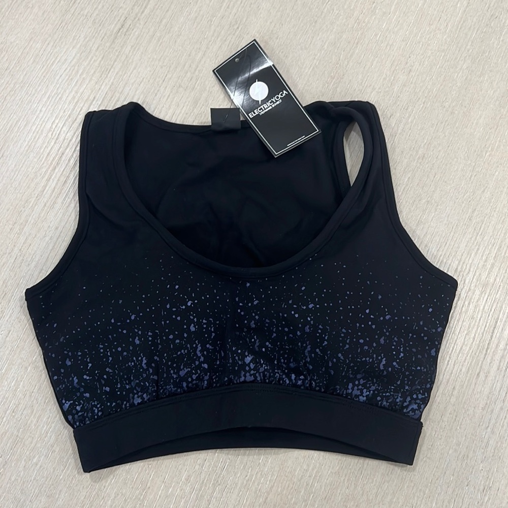 Electric yoga sports bra